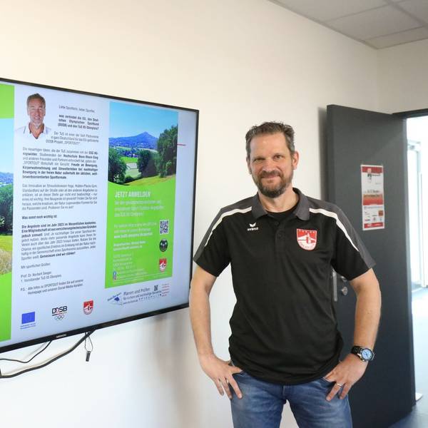 Konzept des Projekts Sportout des TuS 05 Oberpleis auf einem Bildschirm