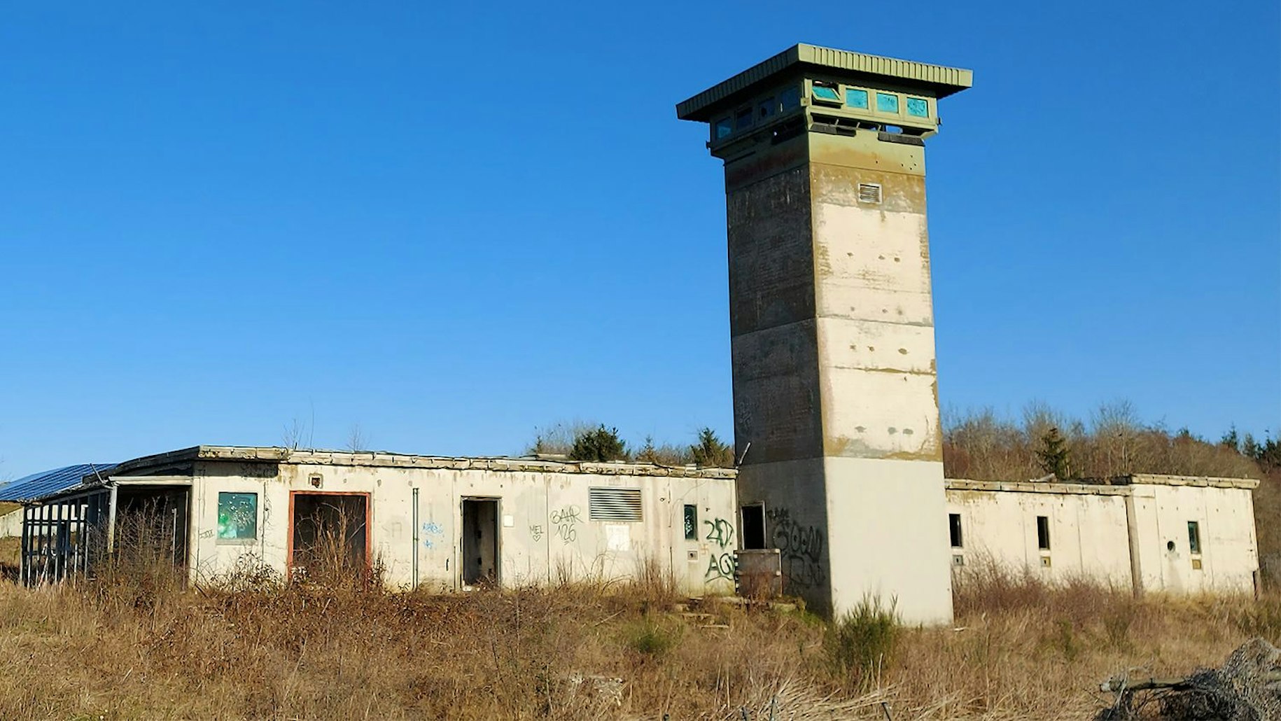 Der Tower der ehemaligen Nike-Raketenstation bei Blankenheim-Reetz.