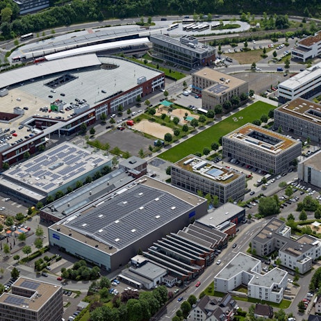 Eine Luftaufnahme des Steinmüllergeländes, wo die Able-Gruppe ihre Konzernzentrale hat.