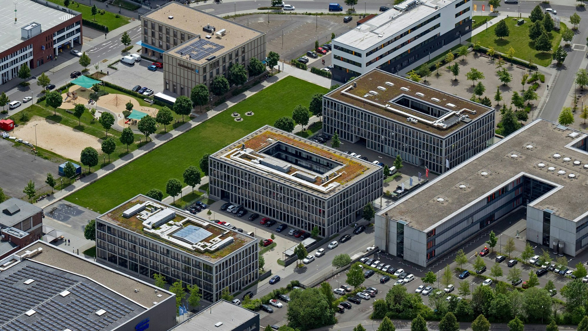 Eine Luftaufnahme des Steinmüllergeländes, wo die Able-Gruppe ihre Konzernzentrale hat.