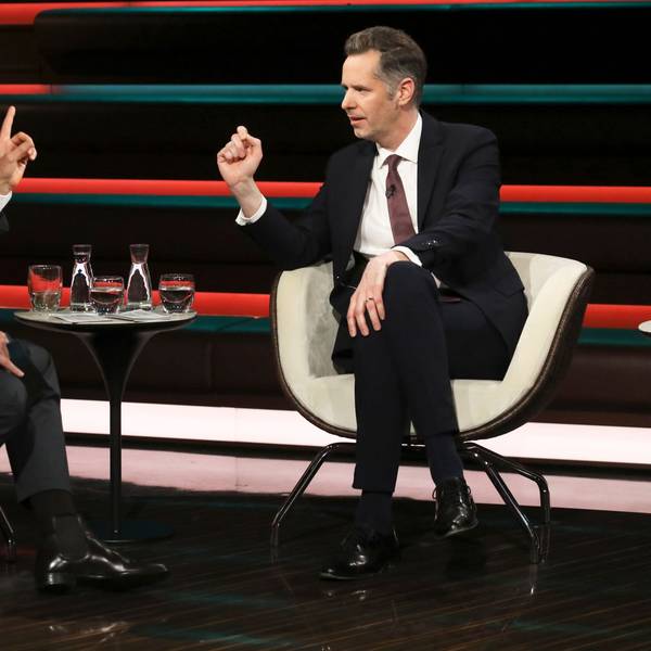Markus Lanz im Streitgespräch mit Christian Dürr in der Donnerstagabendausgabe vom ZDF-Talk „Markus Lanz“.
