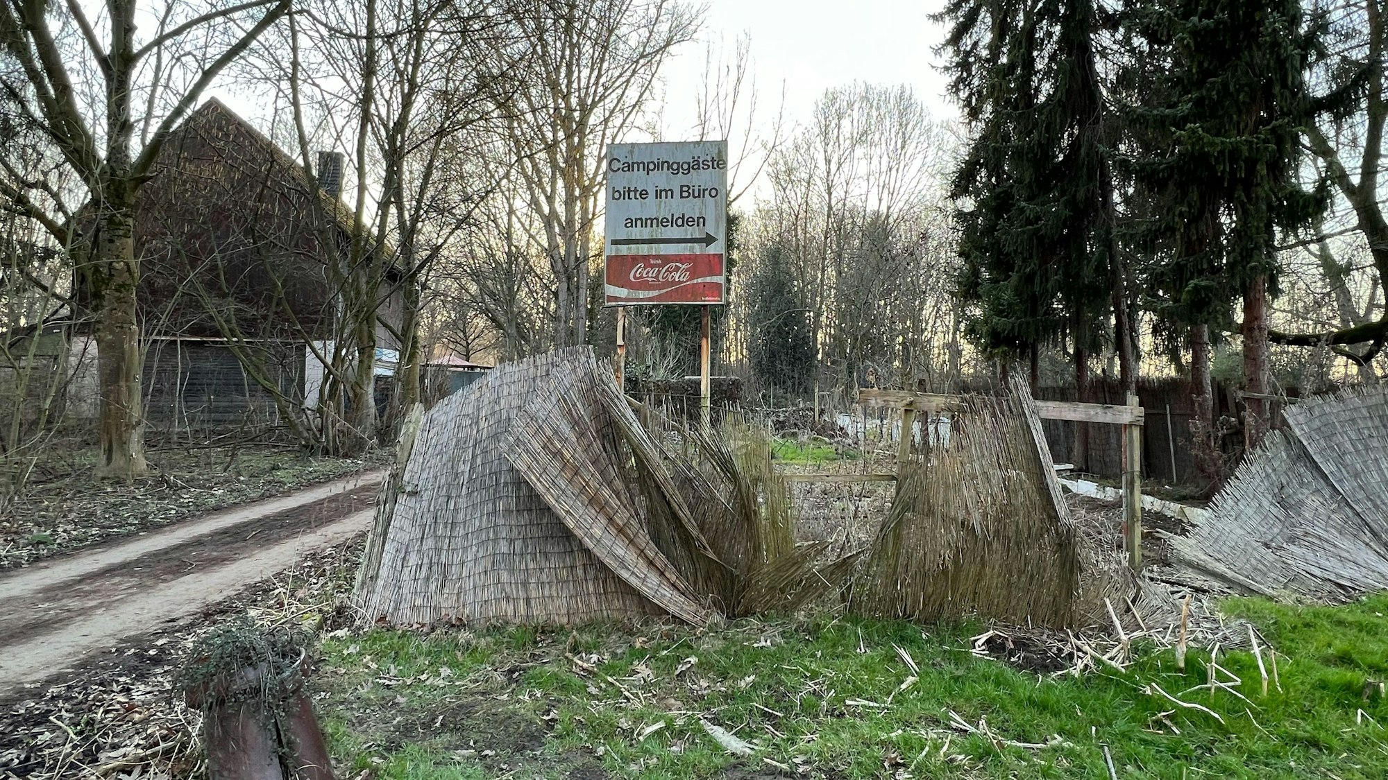 Der Campingplatz am Strandbad Langel ist ebenfalls verwaist.