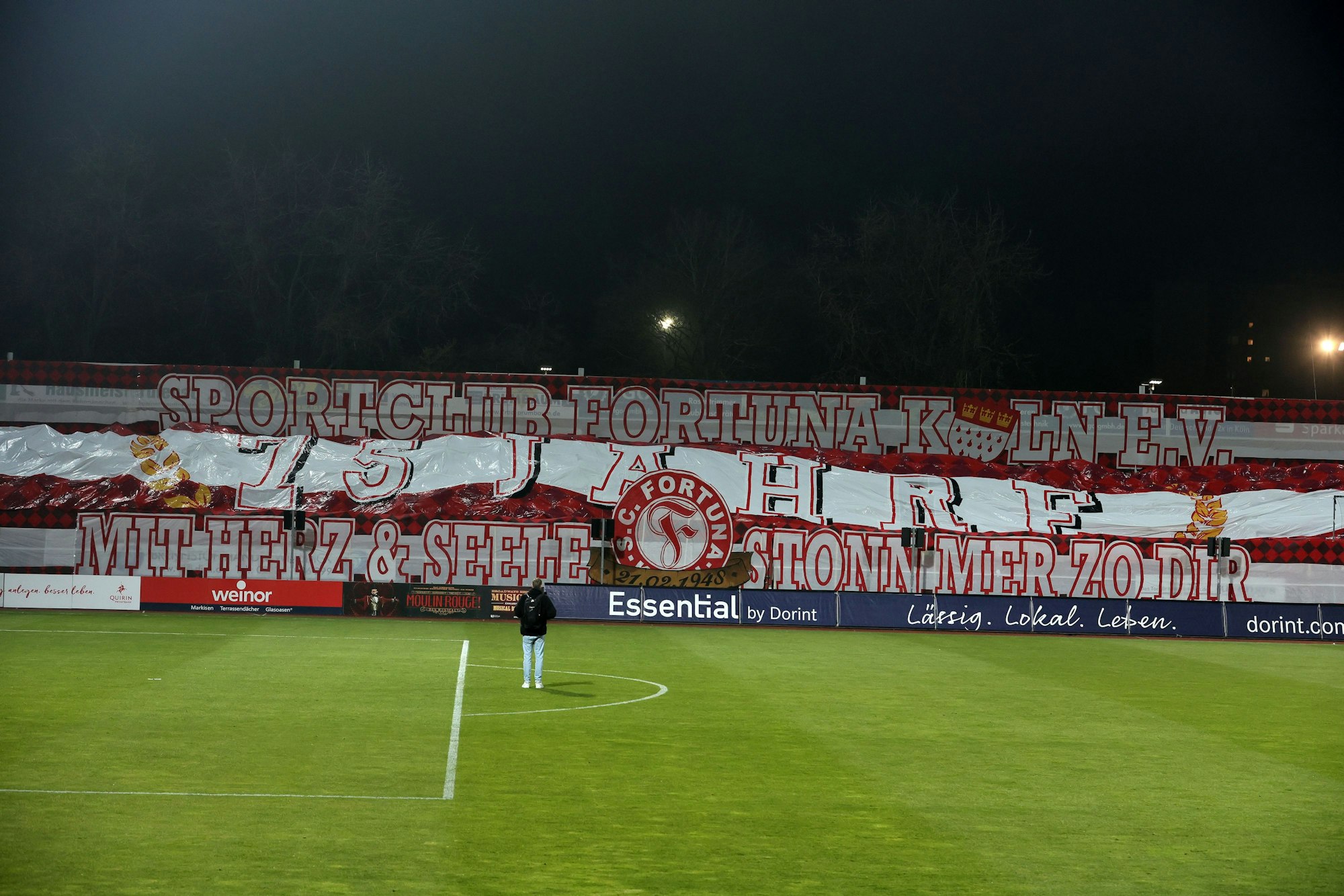SC Fortuna Köln vs. 1. FC Bocholt, 4.Liga,
Choreo (Fortuna), 03.03.2023, Bild: Herbert Bucco