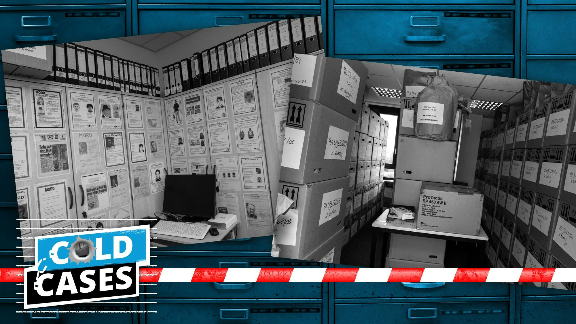 Die Asservatenkammer und das Büro der Ermittler im Kölner Polizeipräsidium