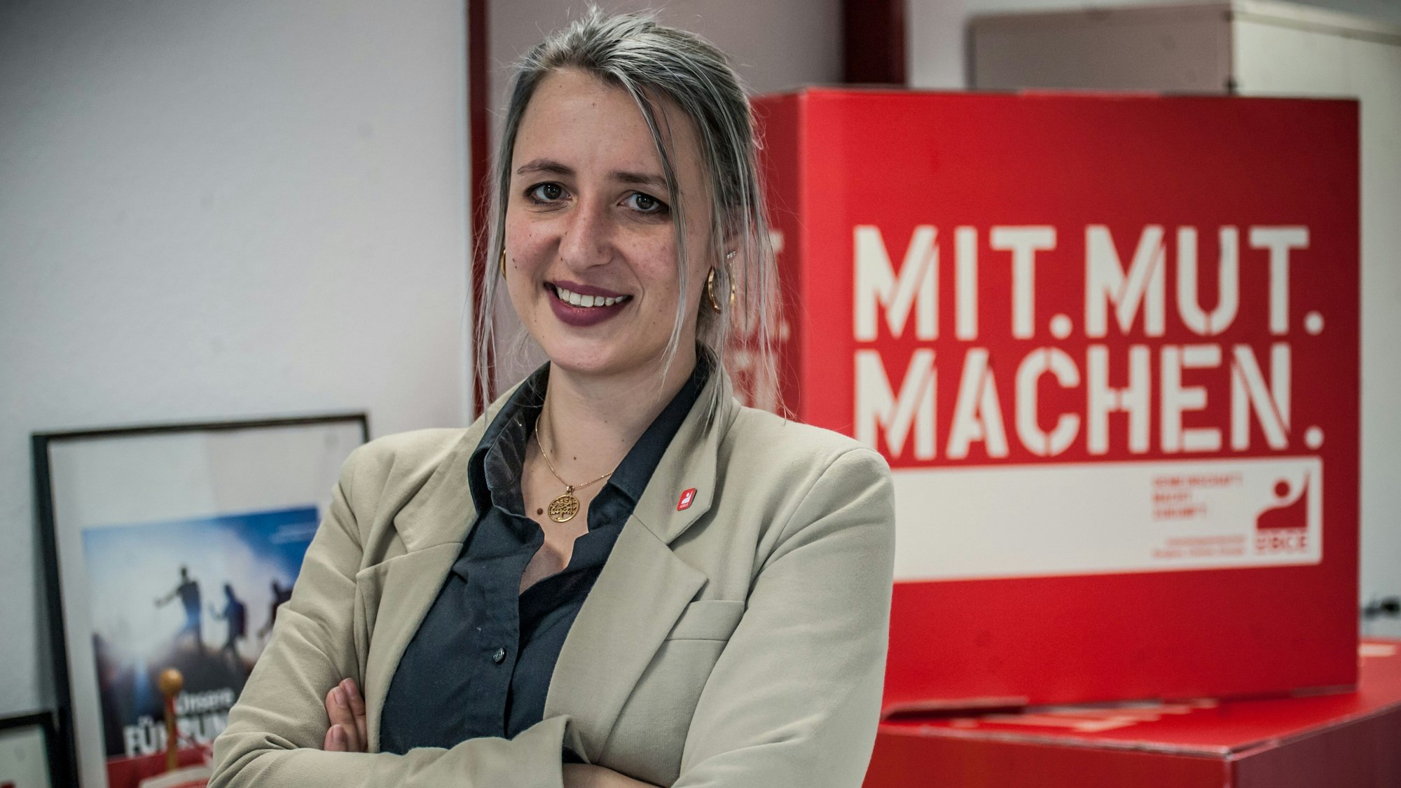 Nina Melches, Leiterin des IGBCE-Bezirks Leverkusen