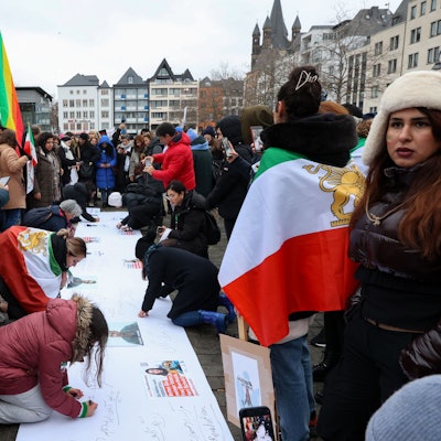 Iran-Demo auf dem Heumarkt