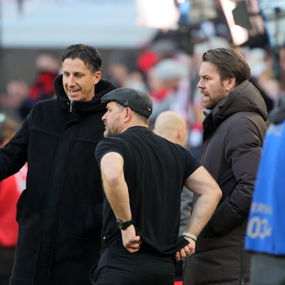 Christian Keller möchte, dass Trainer Steffen Baumgart dem 1. FC Köln länger erhalten bleibt als nur bis 2024.