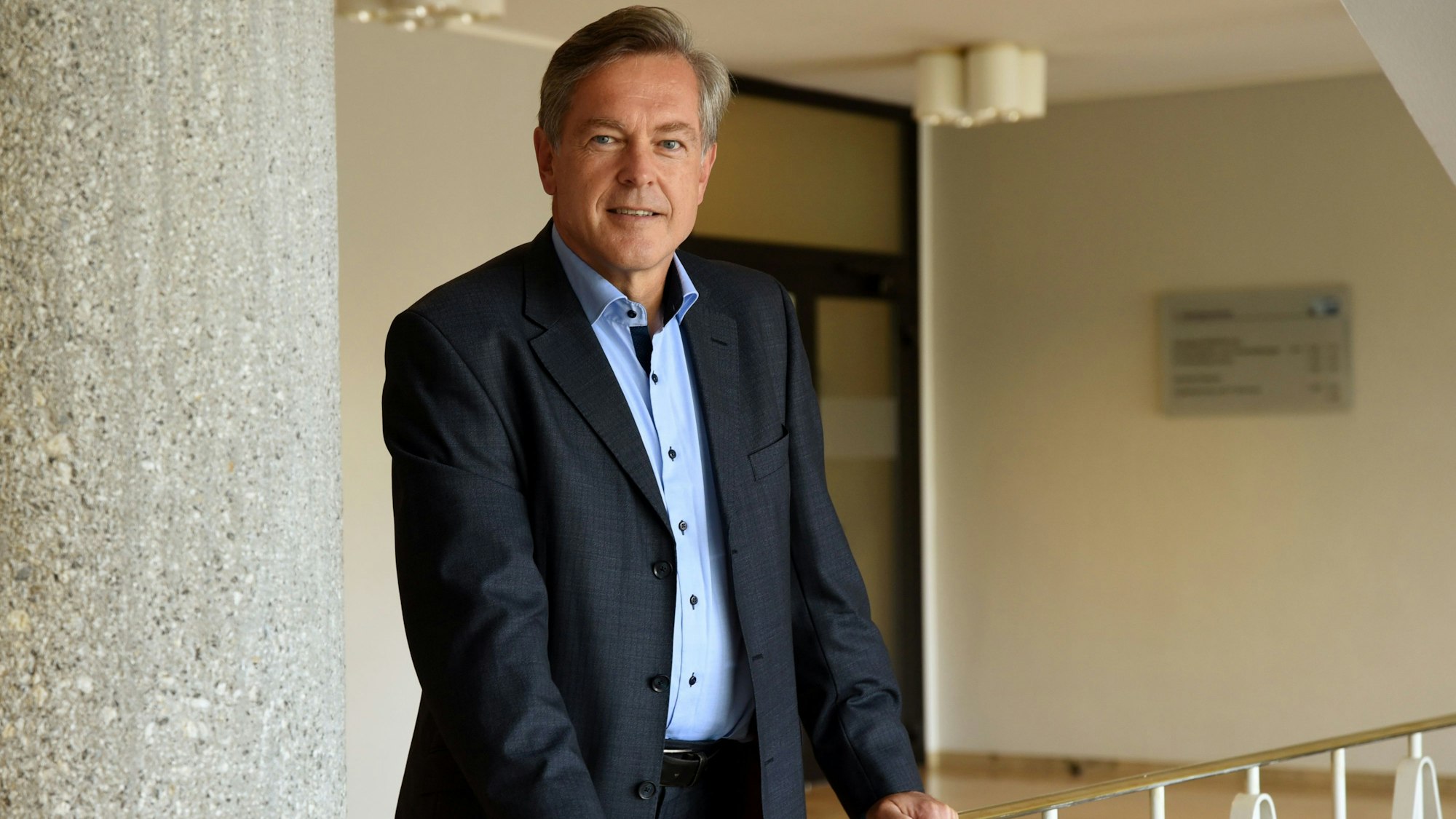 14.09.2021, Köln: Interview mit dem neuen IHK Köln Hauptgeschäftsführer Uwe Vetterlein.
Foto: Csaba Peter Rakoczy