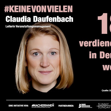Die Kampagne #KeinevonVielen 2023 zeigt Kölnerinnen und statistische Fakten, die auf die nach wie vor existierende Ungleichberechtigung hinweisen.