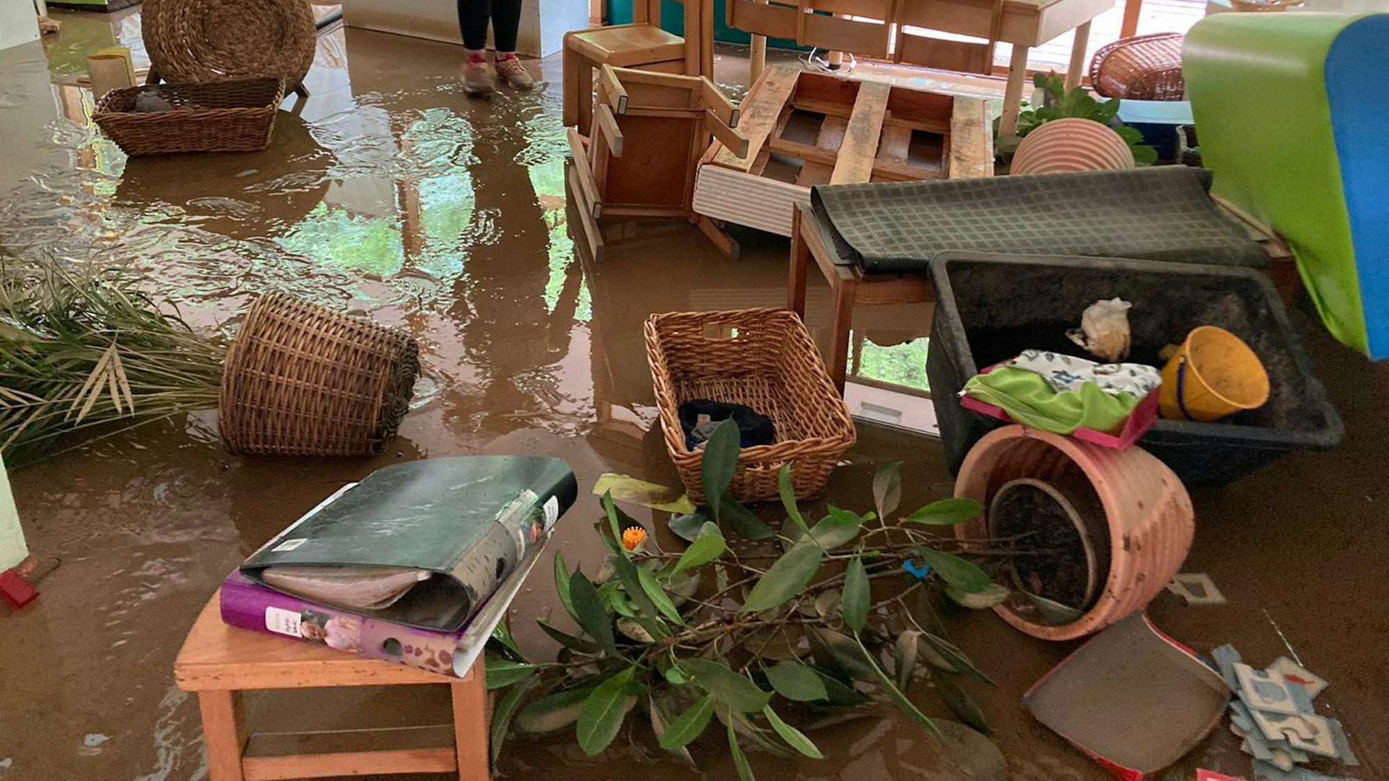 Flutschäden im Gebäude der Kita Kobolde Odenthal.