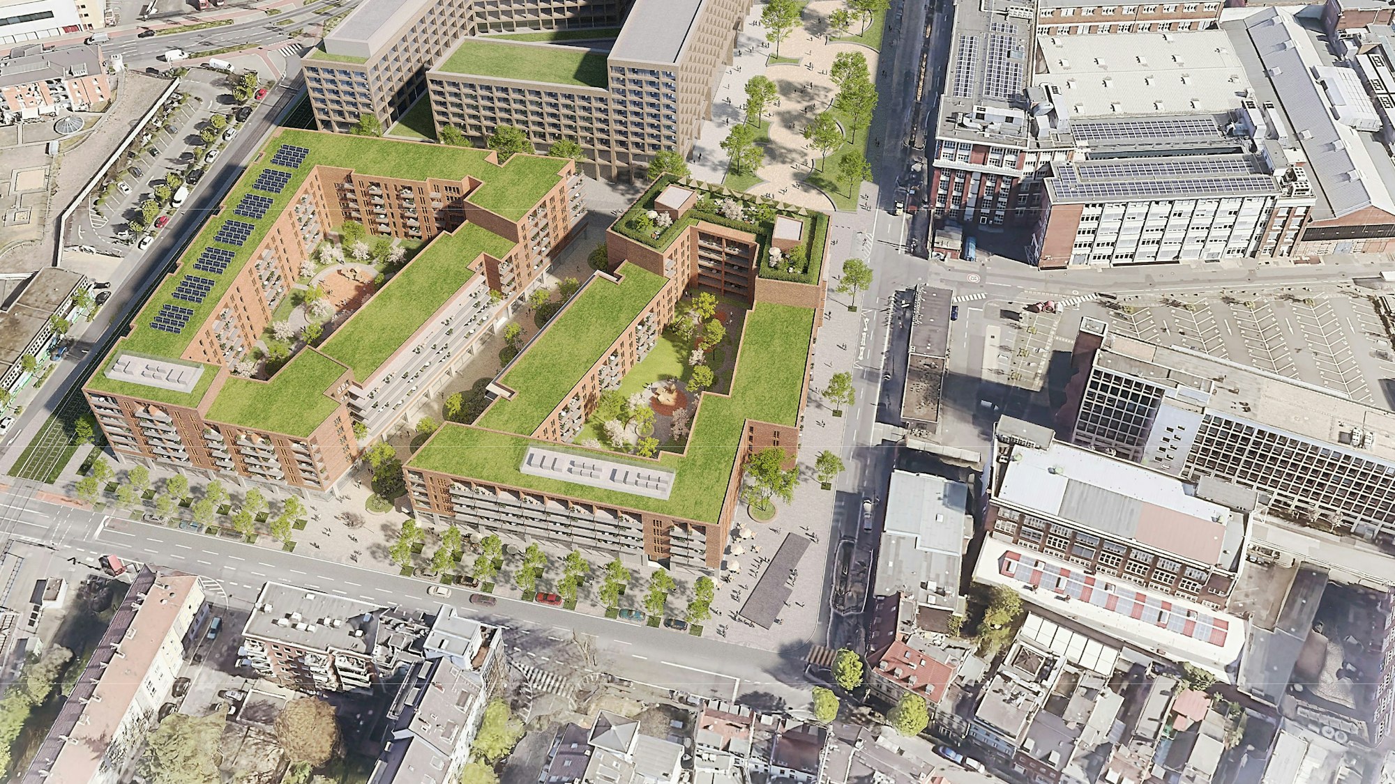 So stellt sich Gentes sein Bauprojekt vor, die kleine graue Fläche zeigt den Platz für das Mahnmal.