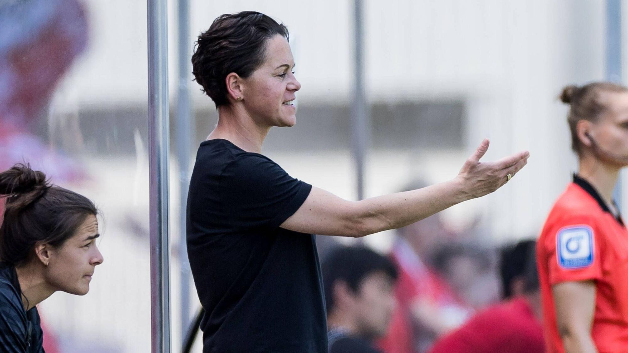 Volles Engagement: Nicole Bender-Rummler während eines Spiels der FC-Frauen.