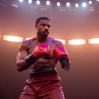 Michael B. Jordan als Adonis Creed in einer Szene des Films „Creed III - Rocky's Legacy“.