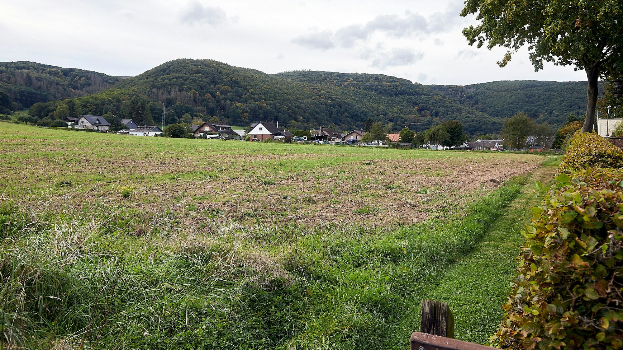 Der Acker für die geplante Realisierung eines Wohngebietes in Blens.