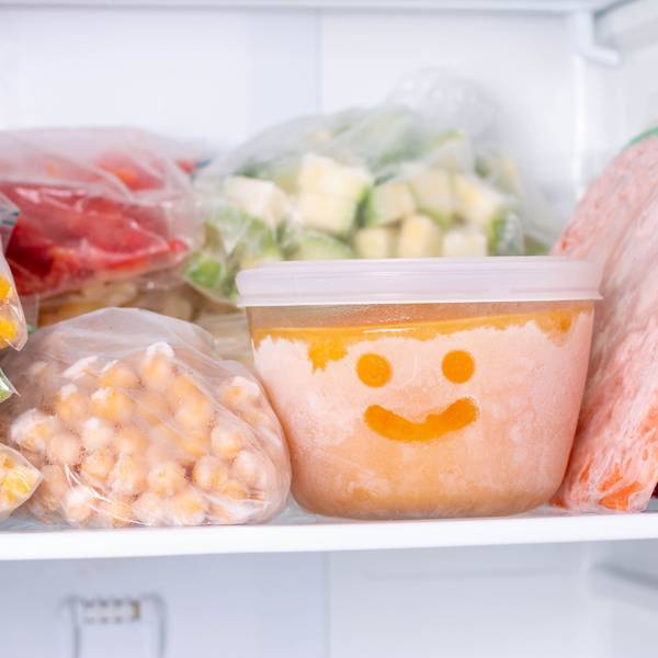 gefrorenes Essen im Gefrierfach