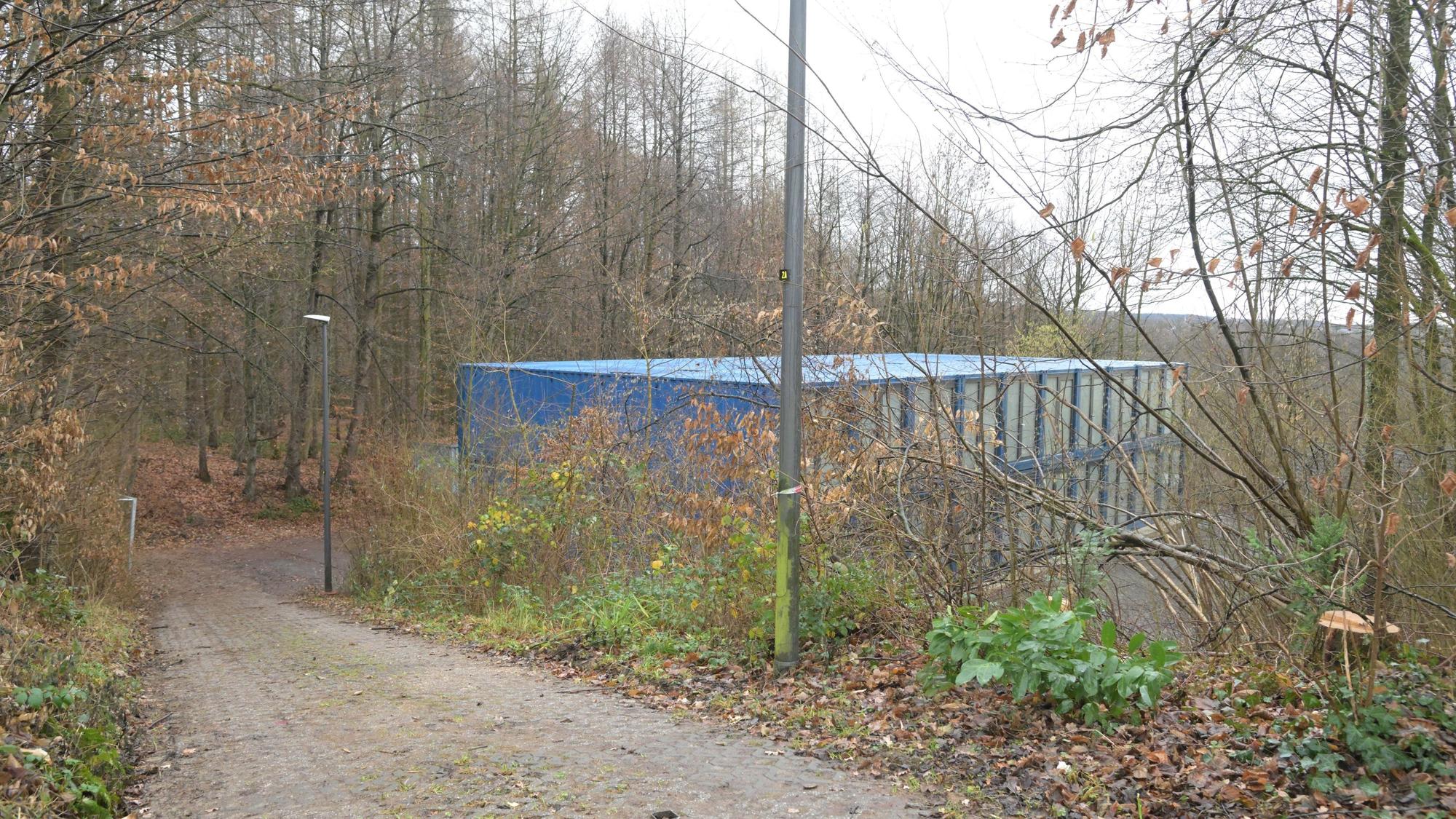 Ein Container für Flüchtlinge in Odenthal.