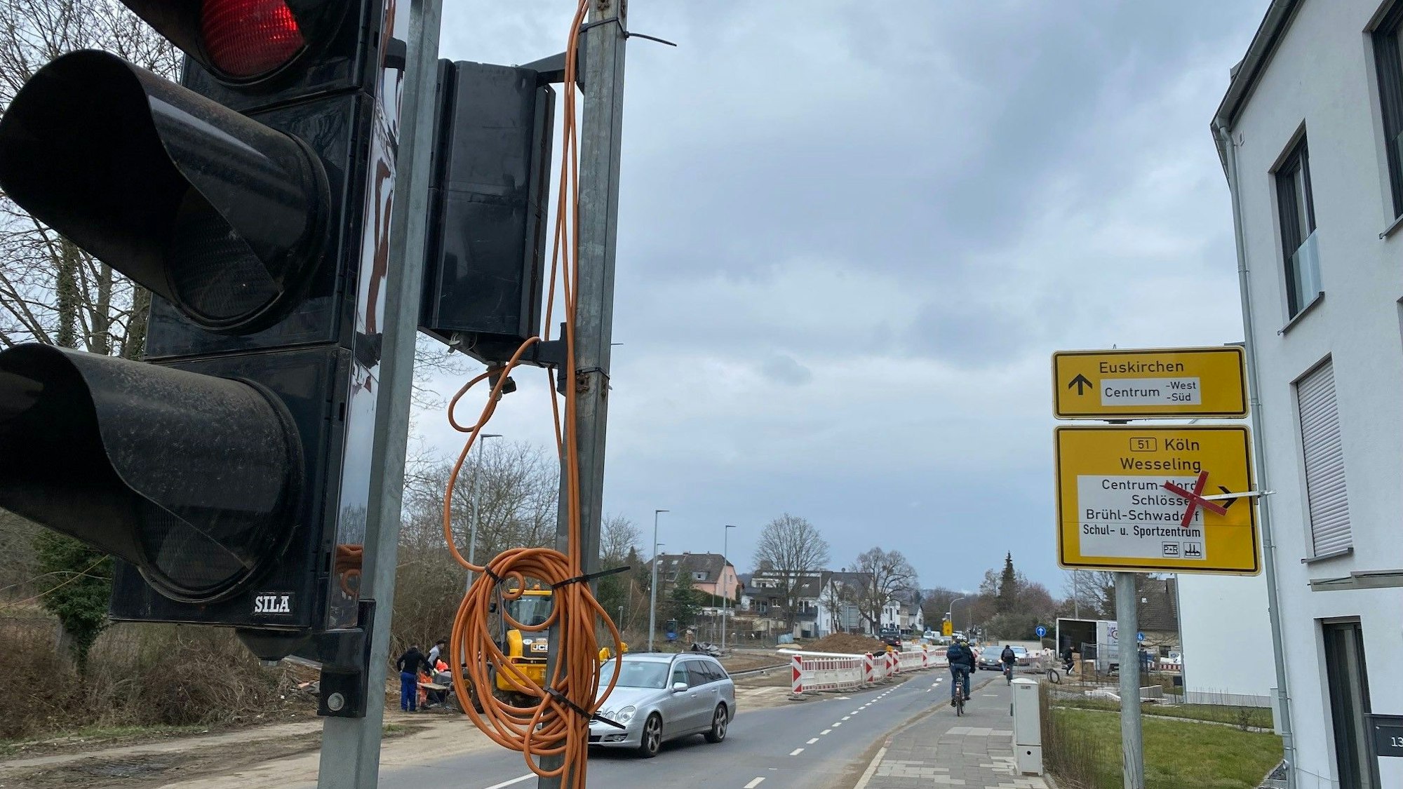 Straßenbauarbeiten in Brühl-Badorf