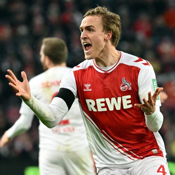 Kölns Timo Hübers reagiert während des Spiels gegen VfL Bochum.