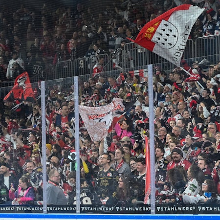 Fans der Kölner Haie in der Lanxess-Arena