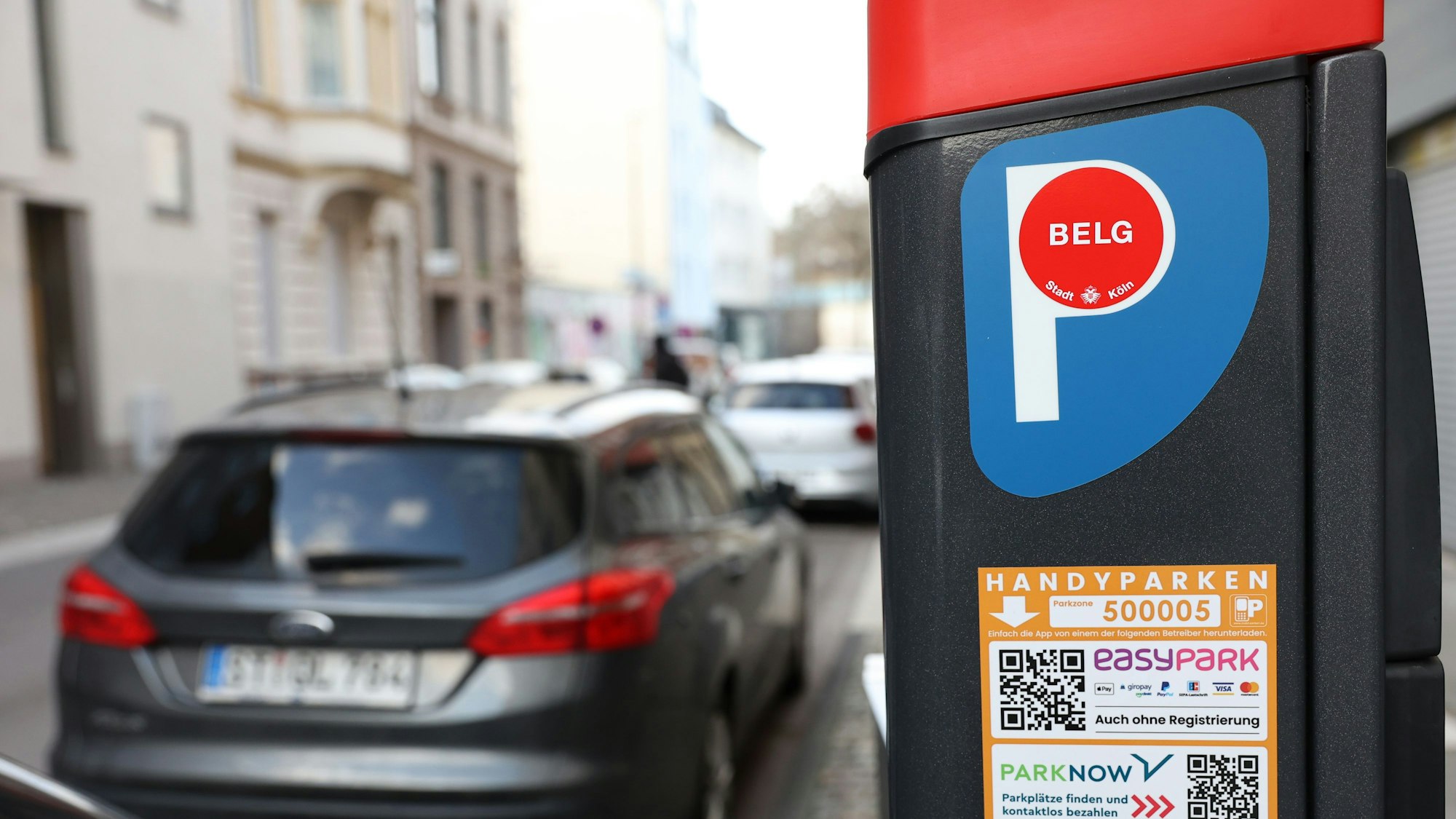 Ein Parkscheinautomat.