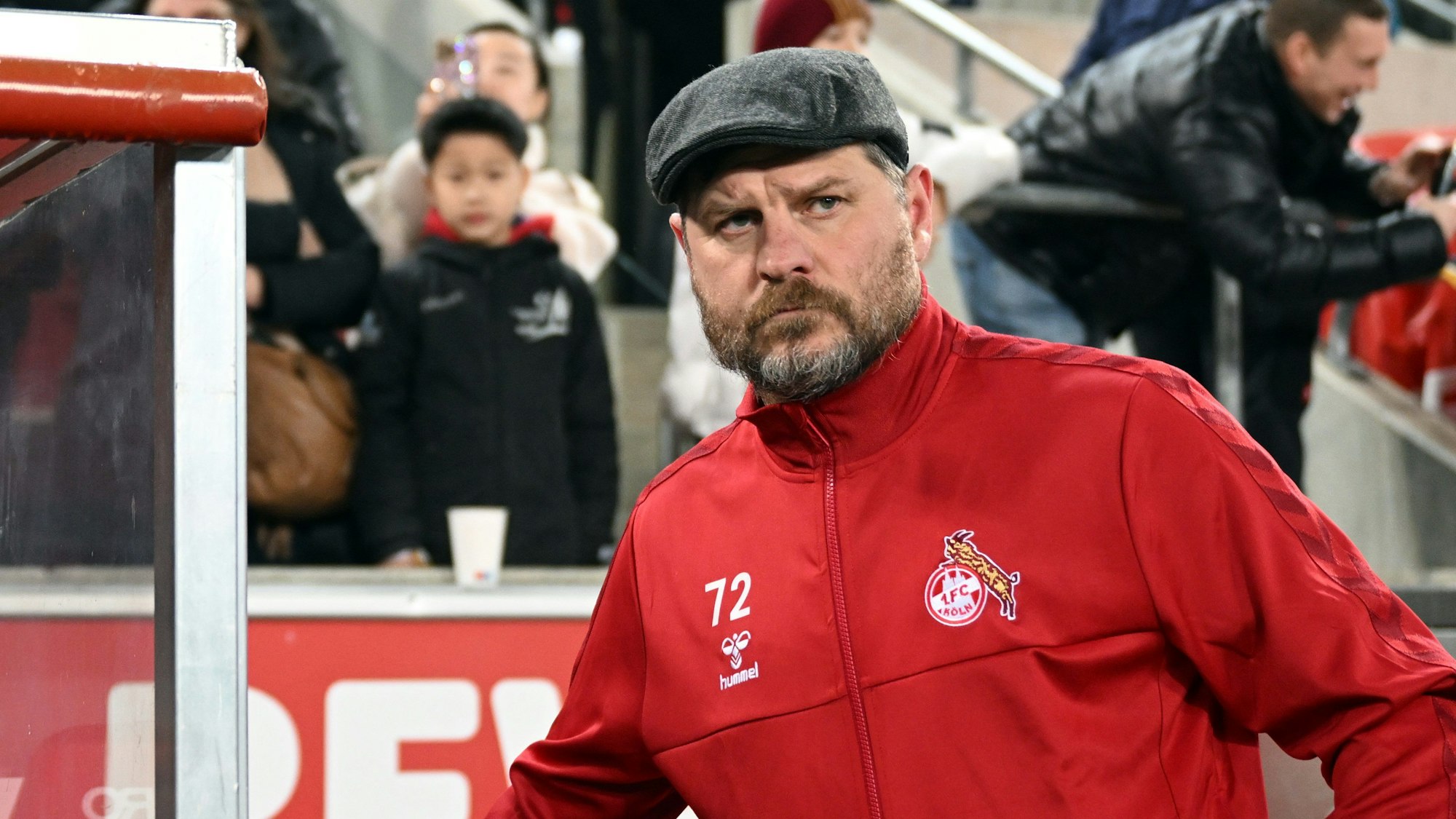 Kölns Trainer Steffen Baumgart vor dem Spiel gegen Bochum.