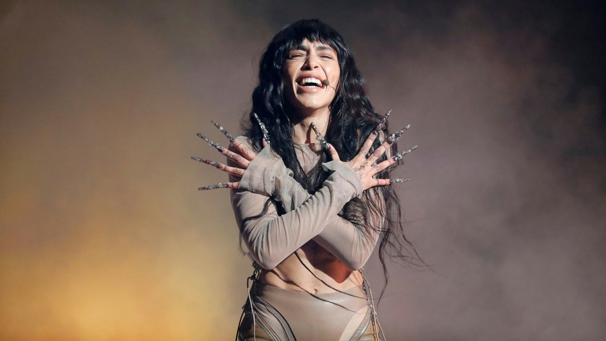 Sängerin Loreen nach ihrem Sieg mit dem Song „Tattoo“.