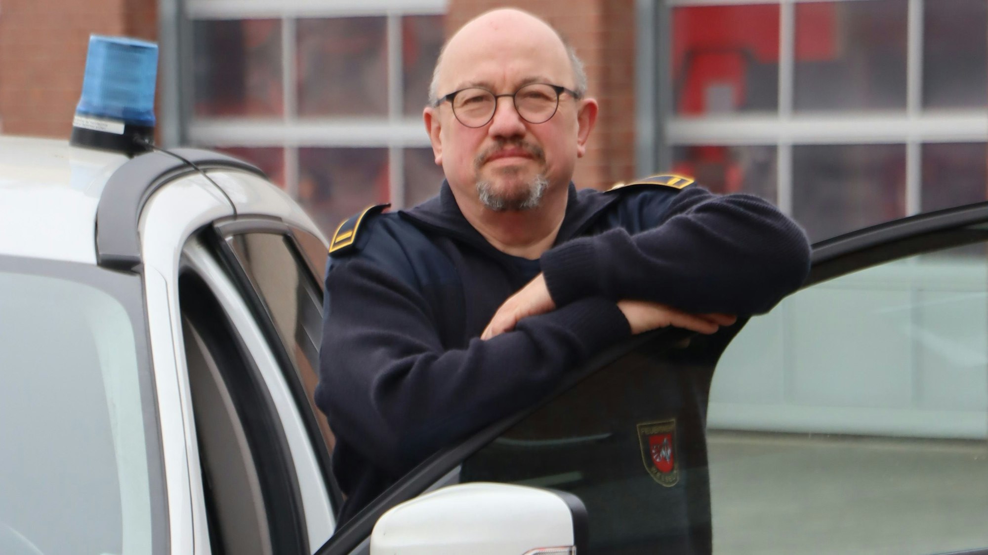 André Bach, Chef der Feuerwehr Wesseling.