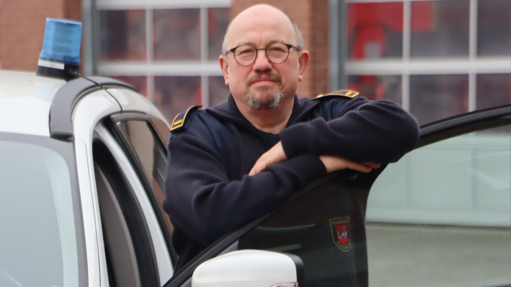 André Bach, Chef der Feuerwehr Wesseling.