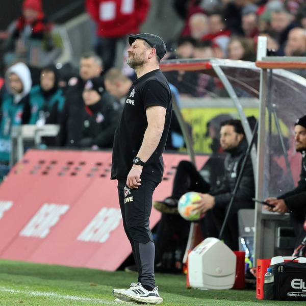 Trainer Steffen Baumgart hatte im Spiel seines 1. FC Köln gegen den VfL Bochum viel zu leiden.