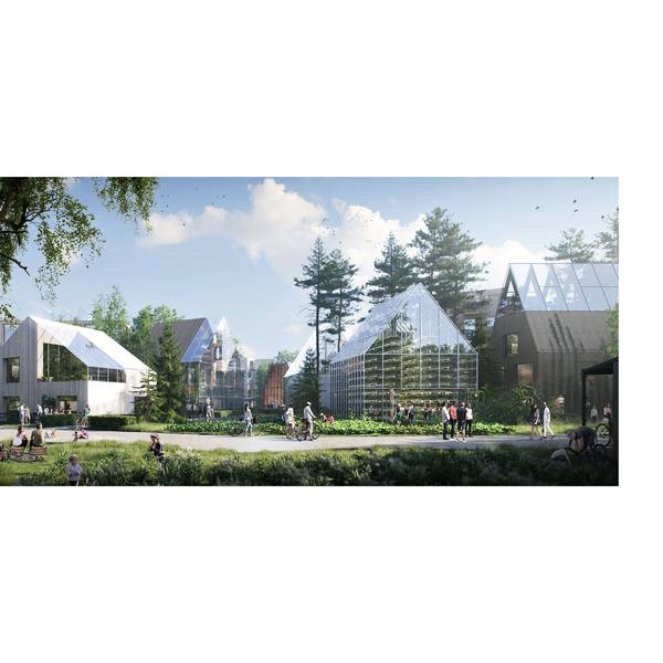 Visualisierung des neuen Kölner Stadtteils Kreuzfeld.