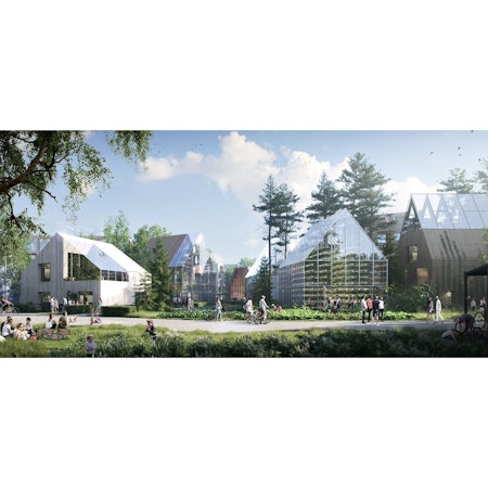 Visualisierung des neuen Kölner Stadtteils Kreuzfeld.