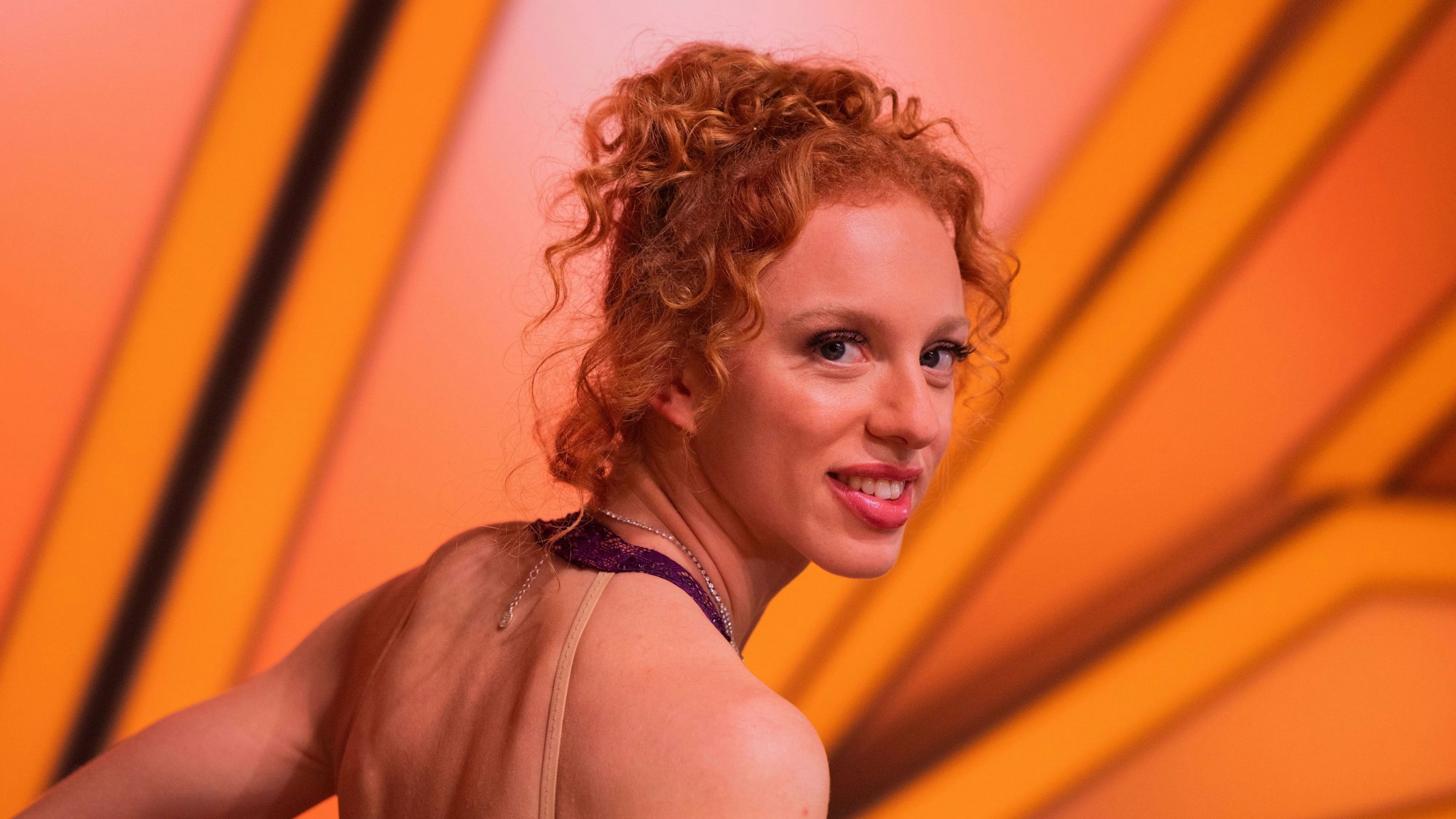 Anna Ermakova, Model, steht nach der RTL-Tanzshow "Let's Dance" im Coloneum.