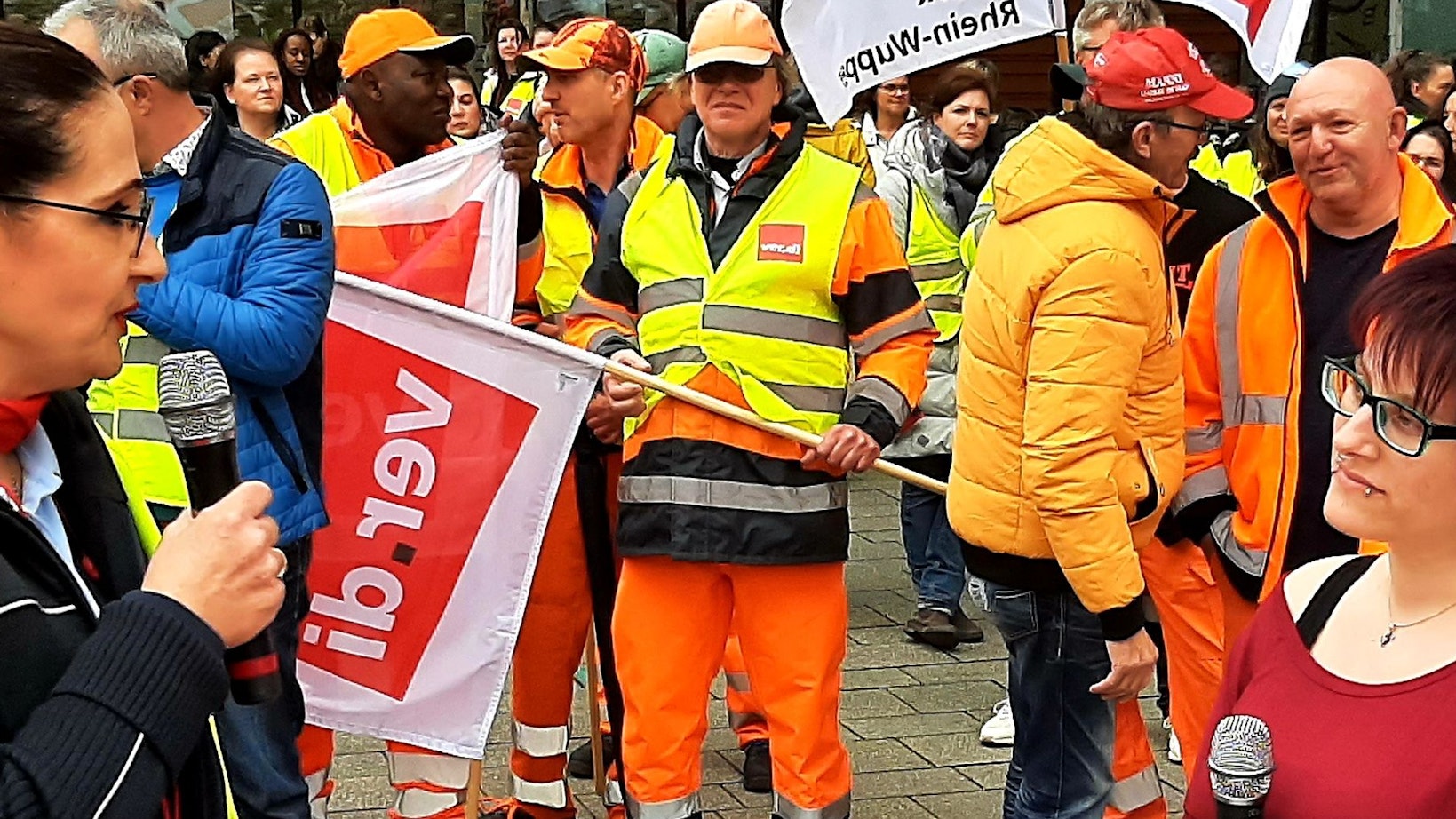 Streik öffentlicher Dienst in Leverkusen.