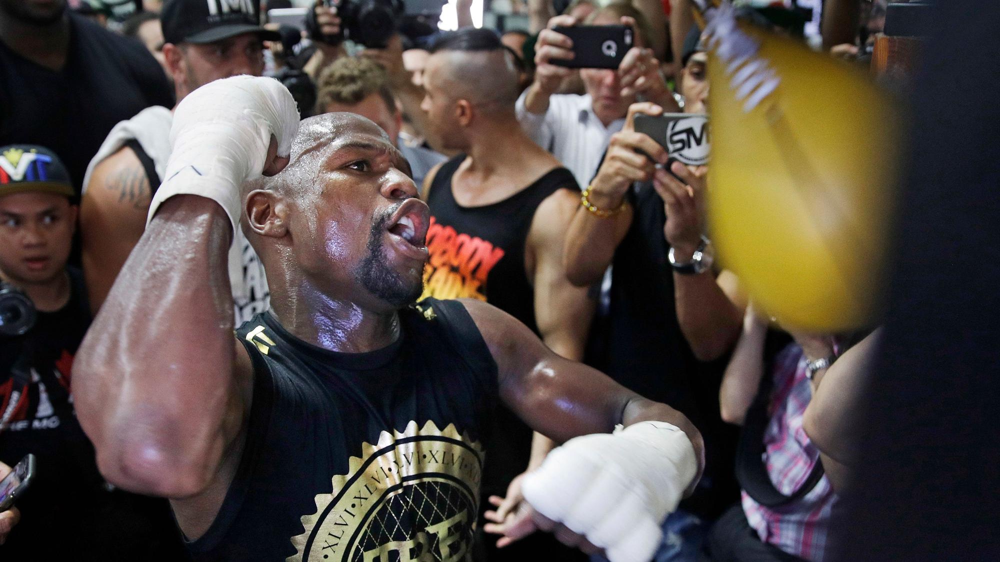 Floyd Mayweather junior beim Training