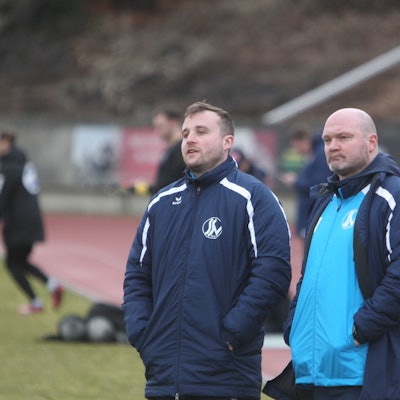 Trainer Alexander Voigt (rechts) und sein Assistent Daniel Jamann