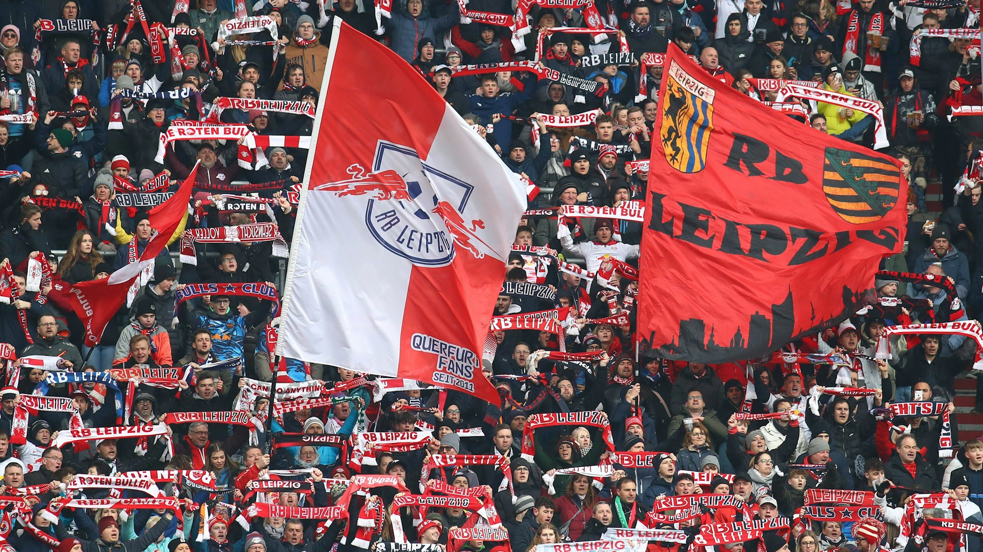 Fans von RB Leipzig.