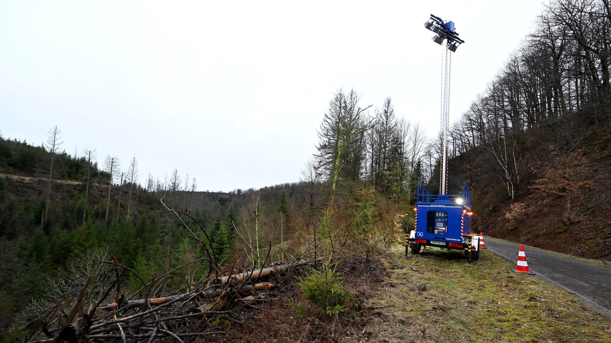 Das Waldstück bei Freudenberg, in dem am Sonntag die Leiche eines 12-jährigen Mädchens gefunden wurde.