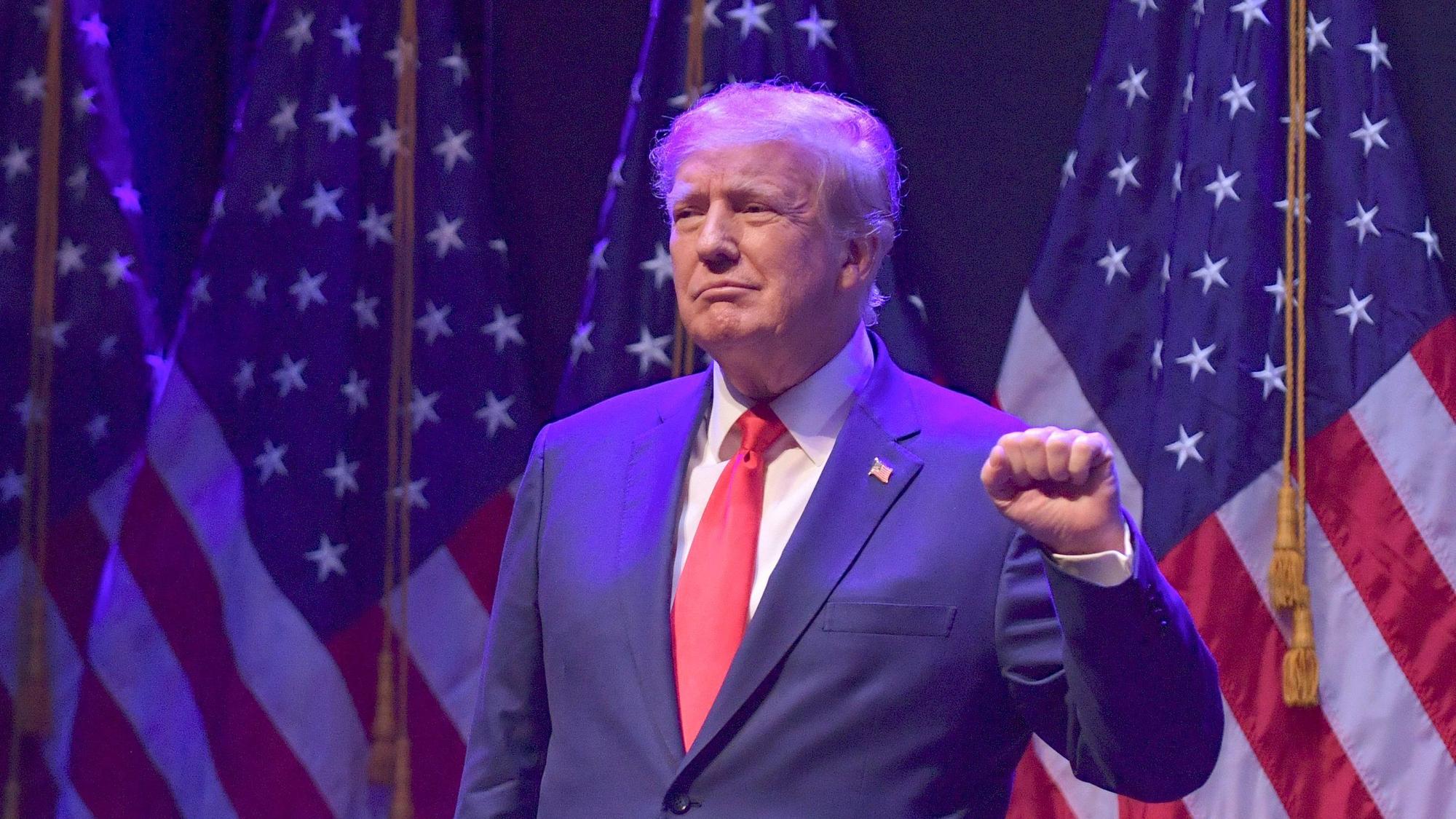 Der frühere US-Präsident Donald Trump bei einem Wahlkampfauftritt in Davenport