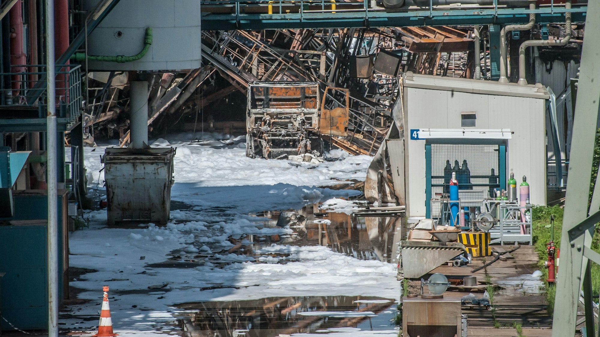 Currenta, Sondermüllverbrennung, nachdem gelöscht wurde