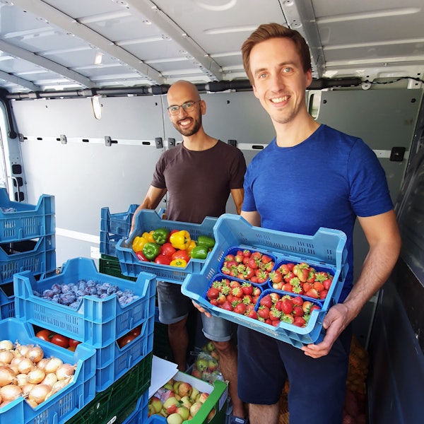 Daniel Neumann (links) und Johannes Decker haben das Start-up Feldling gegründet.