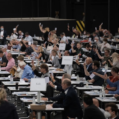 Das Bild zeigt den Kreisparteitag mit Vorstandswahlen der CDU in der Messehalle.