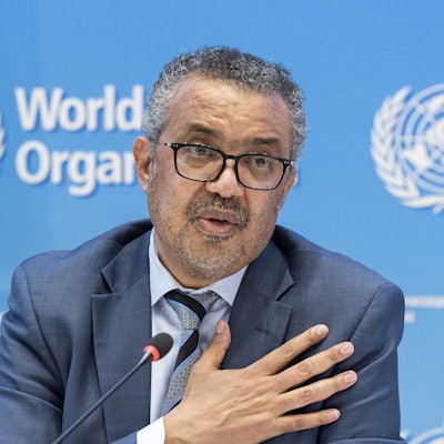 WHO-Chef Tedros Adhanom Ghebreyesus bei einer Pressekonferenz zum Thema Corona.