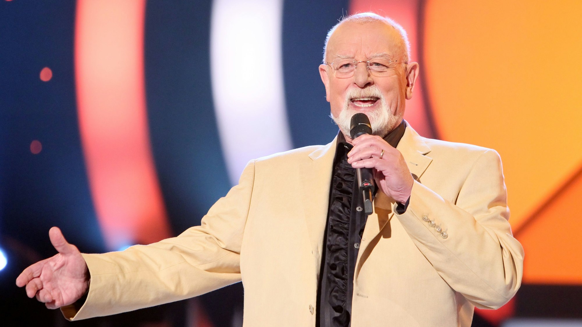 Roger Whittaker bei der Generalprobe zum „Herbstfest der Volksmusik“ in der Messehalle in Erfurt.