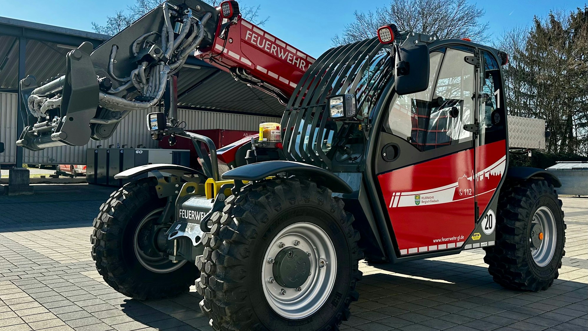 Der neue Teleskoplader der Feuerwehr Bergisch Gladbach.