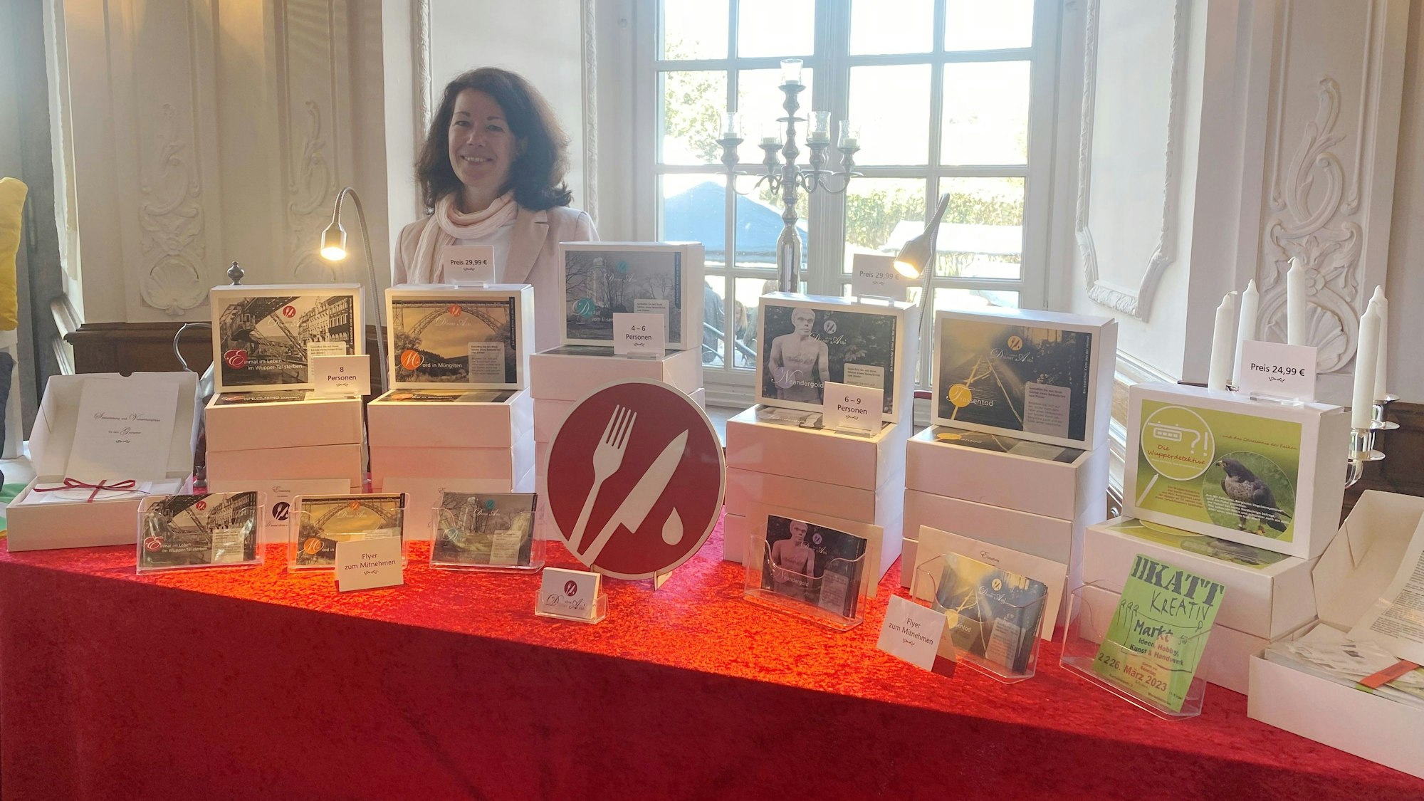 Marion Kegelbein präsentierte ihr Projekt „Dinner ohne Alibi“ in Schloss Eicherhof