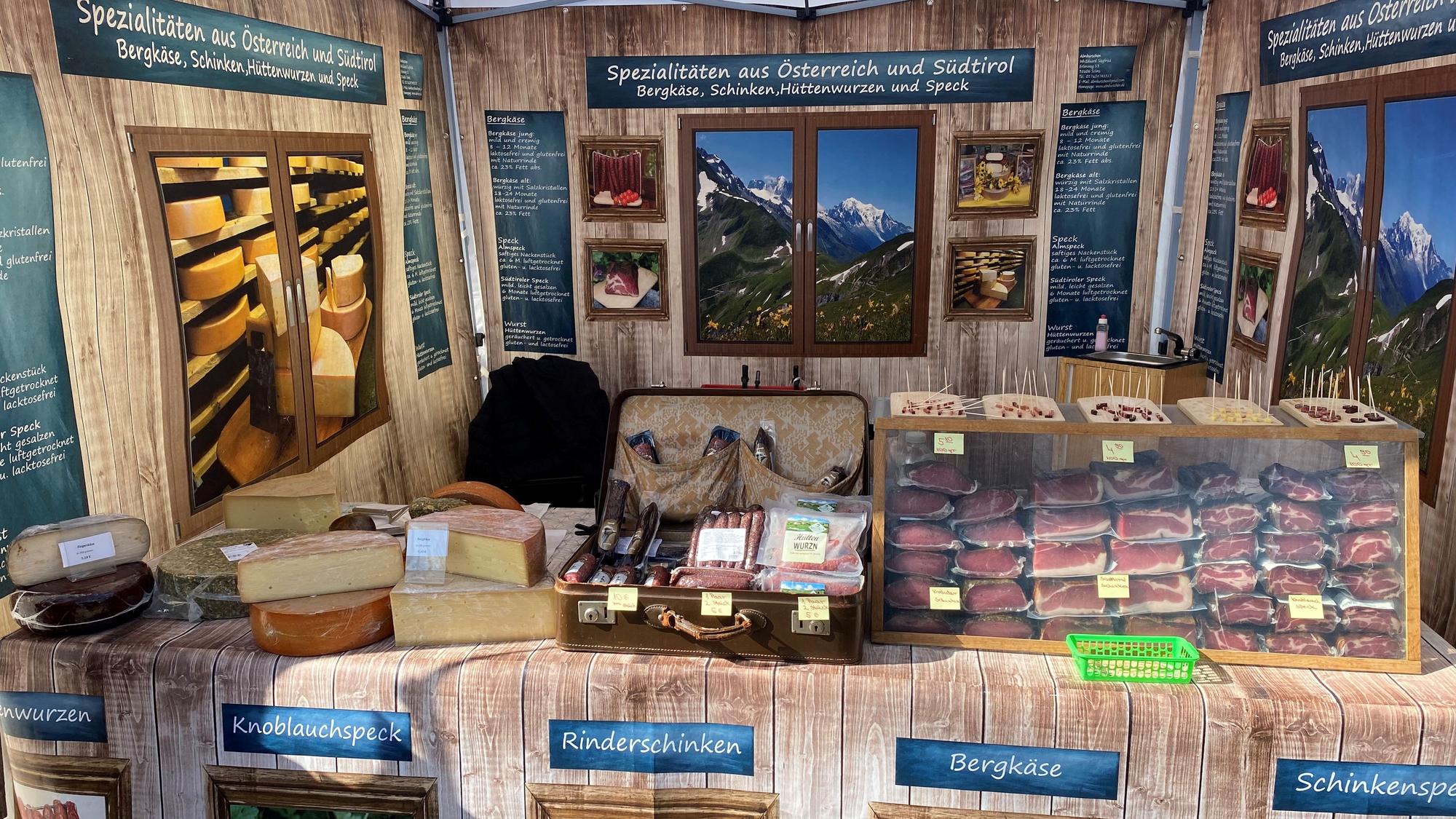 Speck aus Südtirol auf dem Frühlingsmarkt in Leichlingen