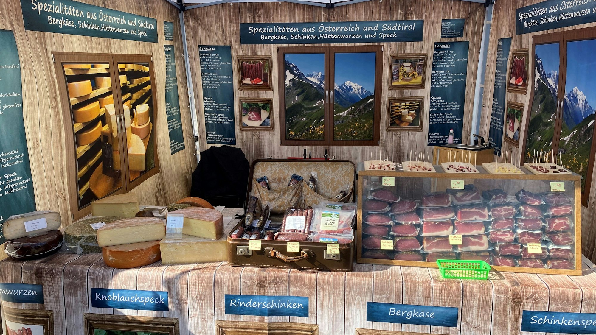 Speck aus Südtirol auf dem Frühlingsmarkt in Leichlingen