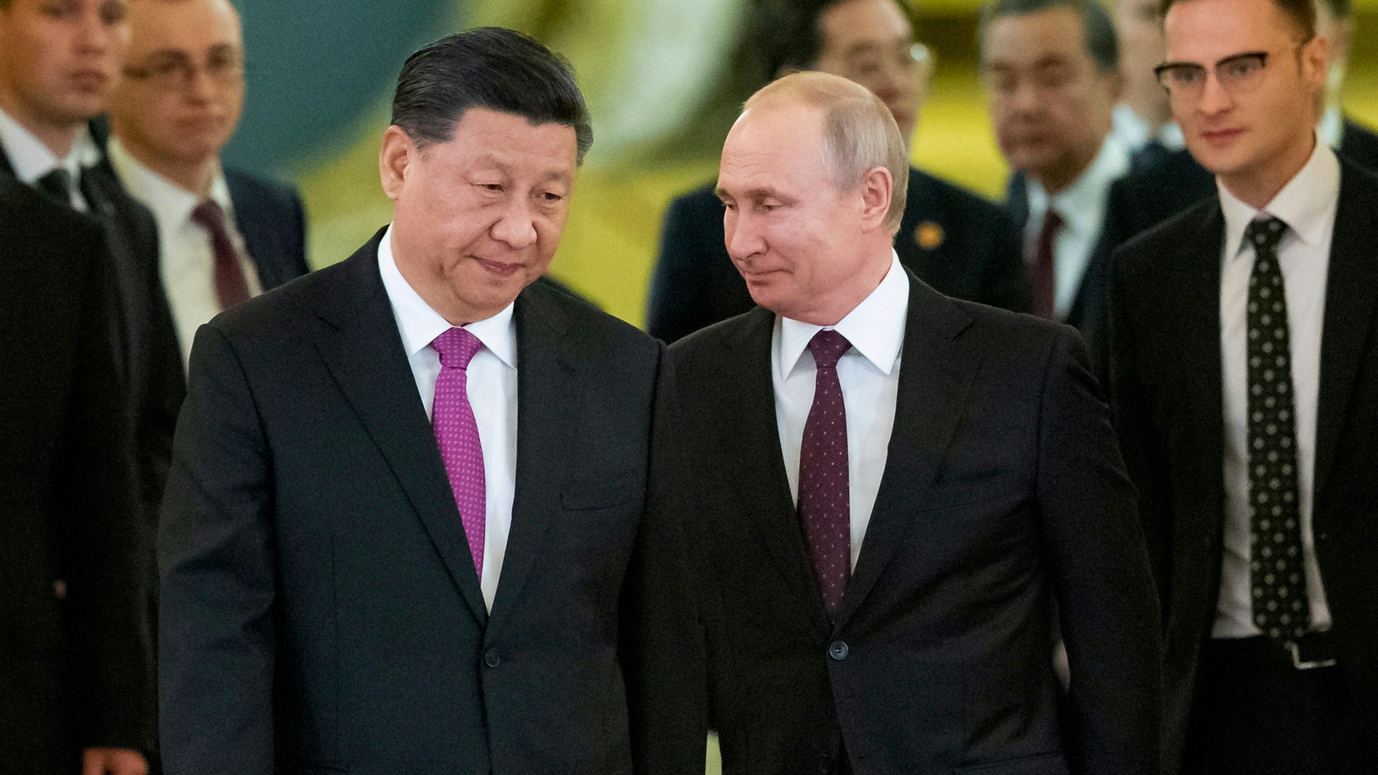 Chinas Präsident Xi Jinping und Russlands Präsident Wladimir Putin bei einem Treffen im Juni 2019.