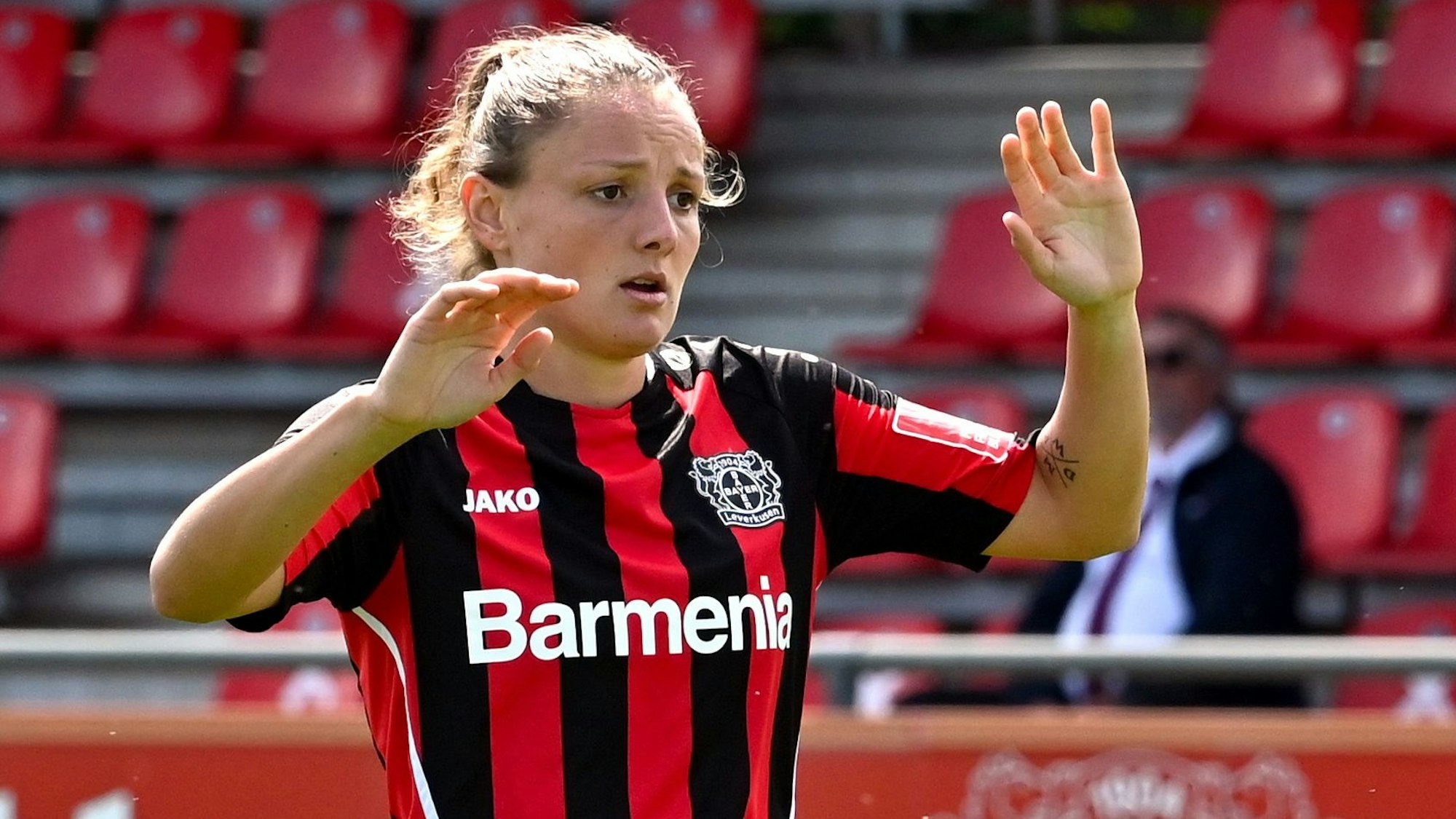 Fußball Frauen Vorbereitung
Bayer 04 Leverkusen - PEC Zwolle
Torschützin: Verena Wieder (Bayer)
Foto: Uli Herhaus