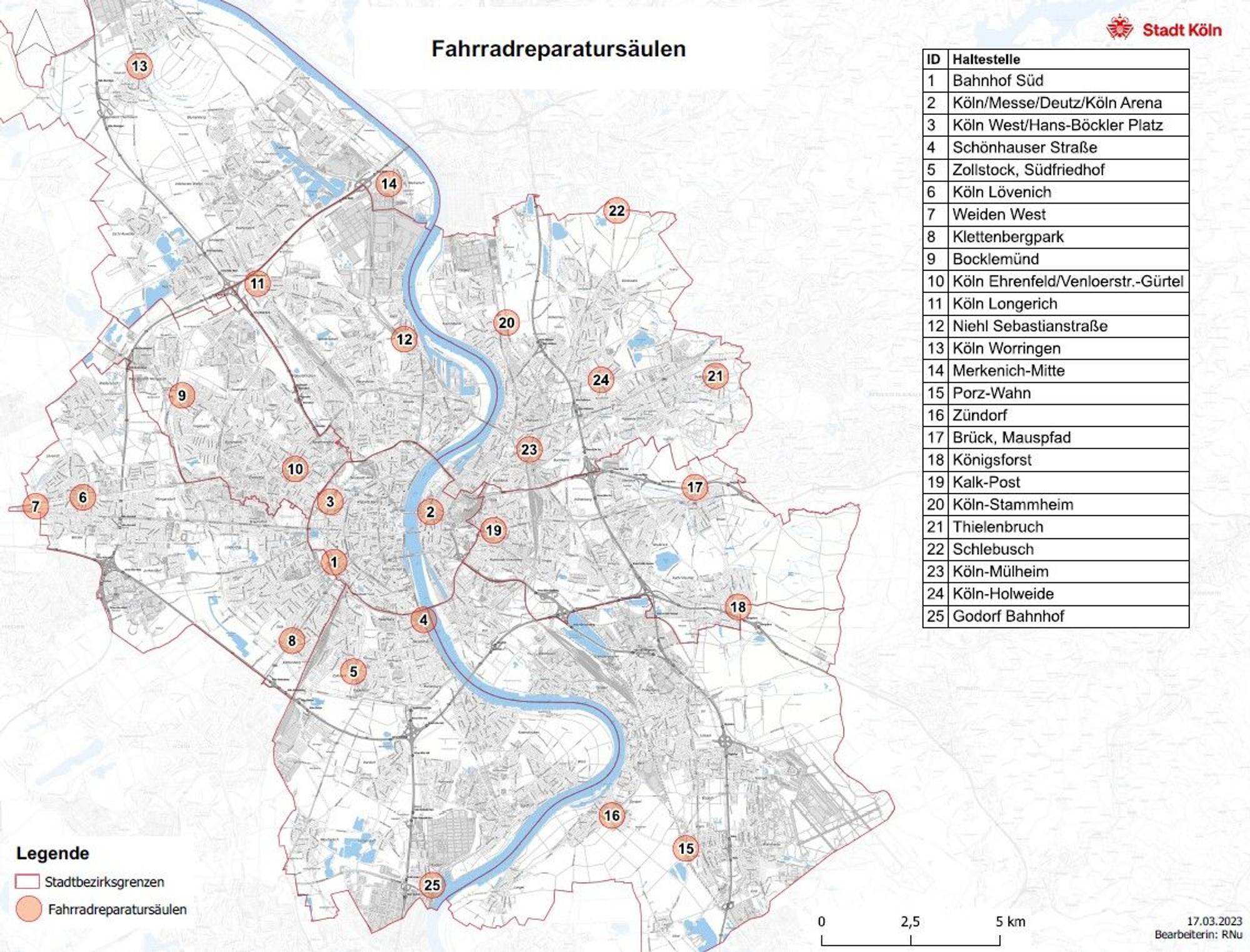 An diesen Orten in Köln sind Fahrradreparatursäulen geplant